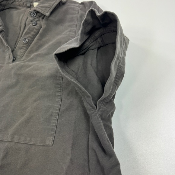 Damir Doma Silent Polo Shirt Dress Cap Sleeve Ash Gray Moleskin Cotton Jersey S - Picture 9 of 15